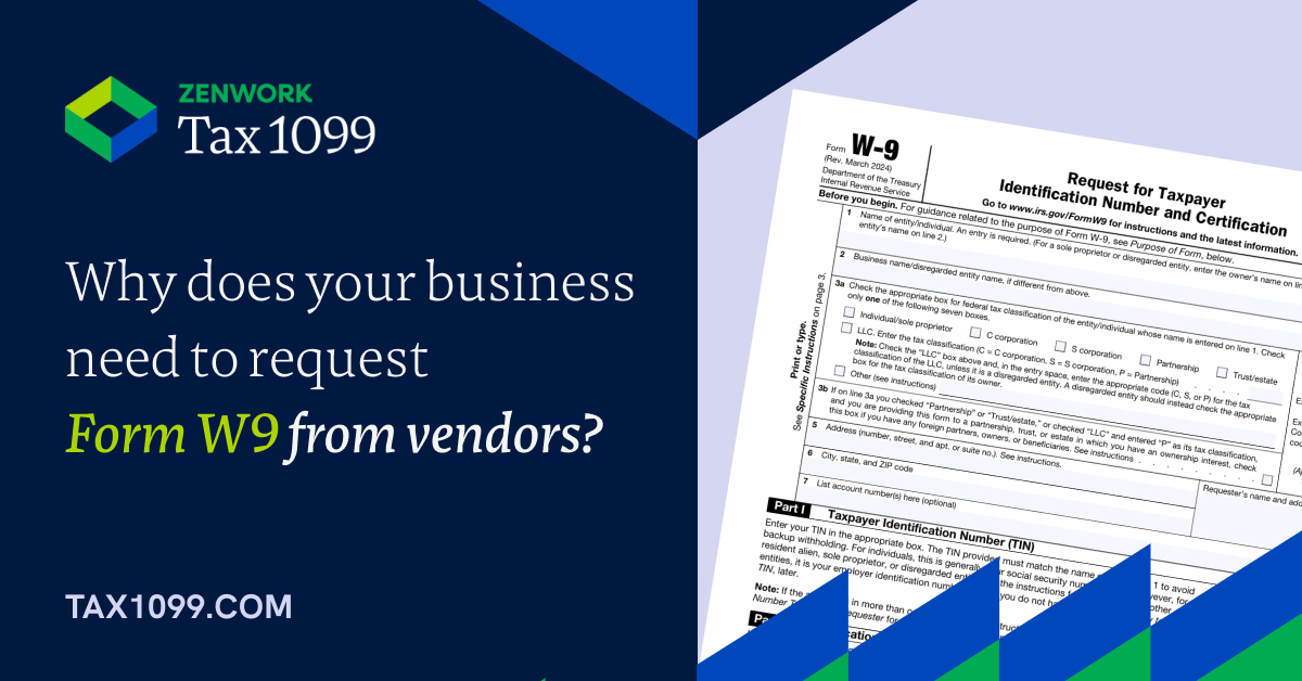 Request W9 Forms from vendors