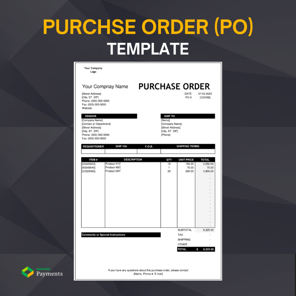 Purchase Order Template